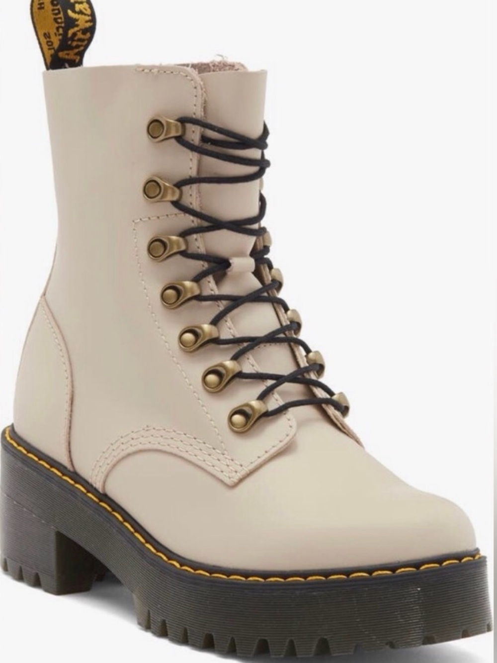 Dr. Martens LEONA WOMEN'S 6 Sendel Leather Platform Boots - Picture 3 of 9